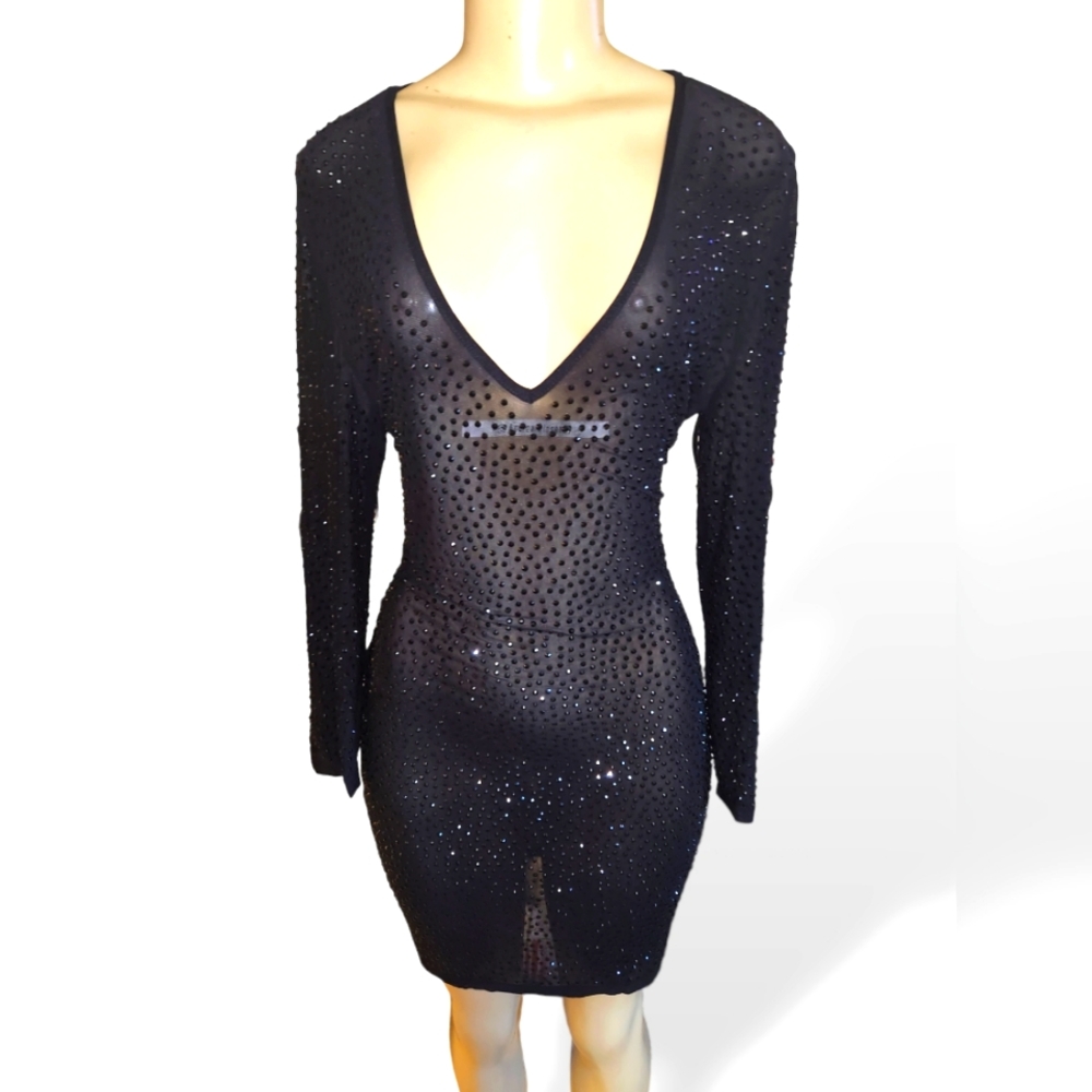 Black Stone Sparkle Dress